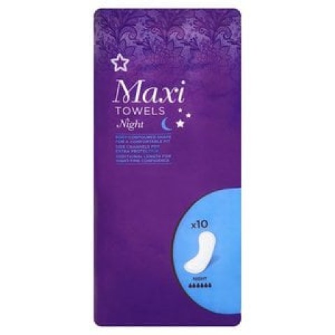 Superdrug-Night-Maxi-Towels-X10-508709